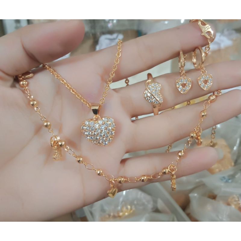 SATU SET EMAS XUPING LAPIS EMAS 24K DI JAMIN GAK LUNTUR