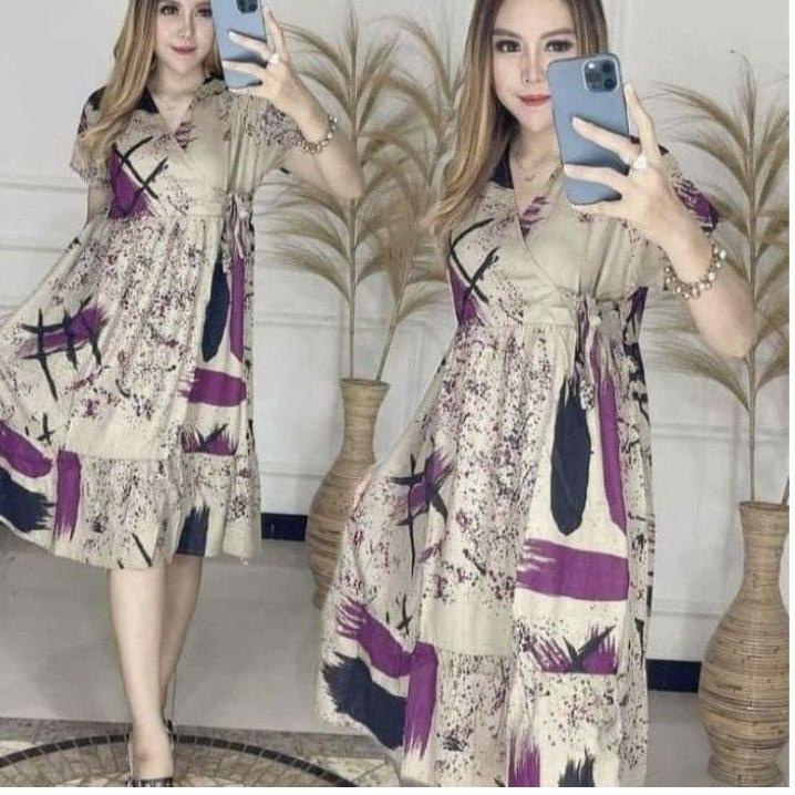 Sangat Nyaman.. DASTER KIMONO RUFFLE || DRESS KIMONO || DASTER KIMONO LD 110 || DASTER KEKINIAN MURA