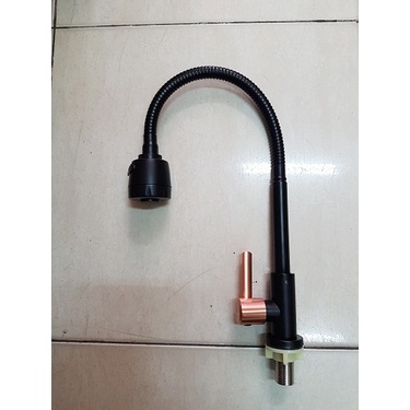 Kran Dapur / Sink Angsa Flexible Meja Black Gold Giovanni 261 BGBST