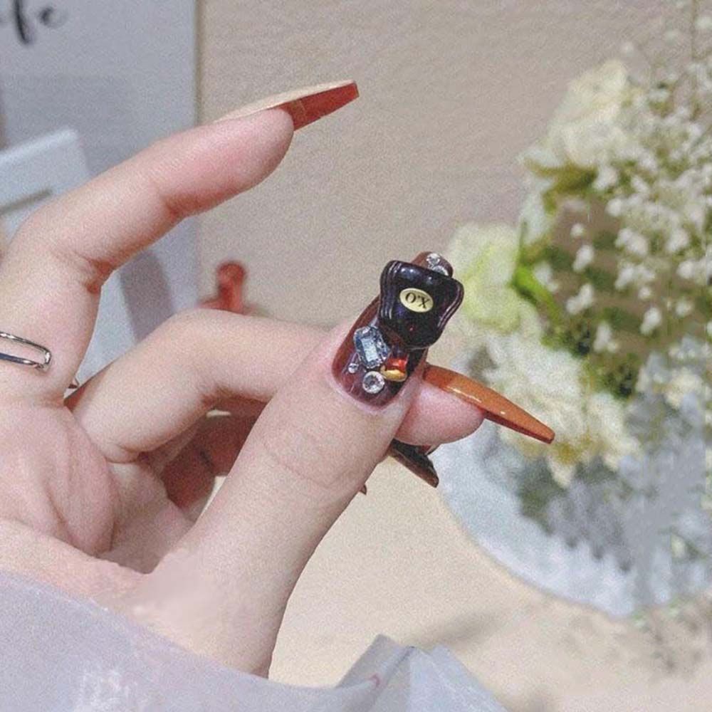 MXBEAUTY Mini Wine bottle Nail Decoration Retro Manicure Tool Nail Art Jewelry Luxurious Charm INS-style Japanese XO Wine Red Wine DIY Ornaments