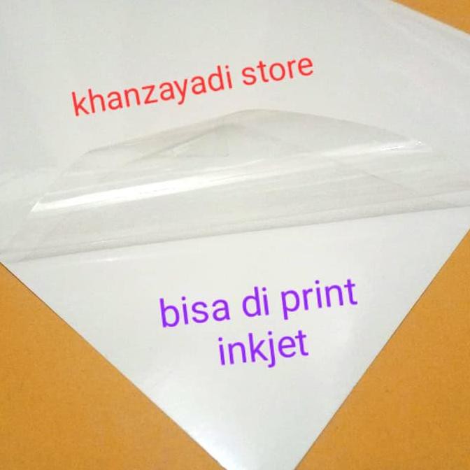 

kertas stiker sticker transparan transparant a4 (glossy) bisa di print