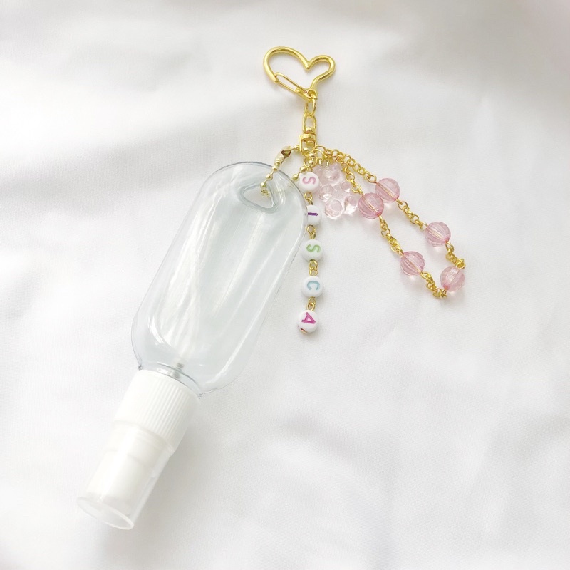 Nora - Hand Sanitizer Spray Holder // Beads Keychain // Bag Charm Custom