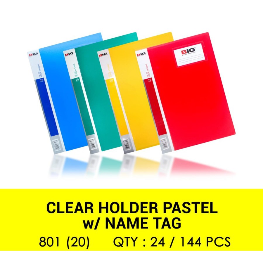 

CLEAR HOLDER / DISPLAY BOOK BIG + NAME TAG F4-801 ISI 20 LEMBAR