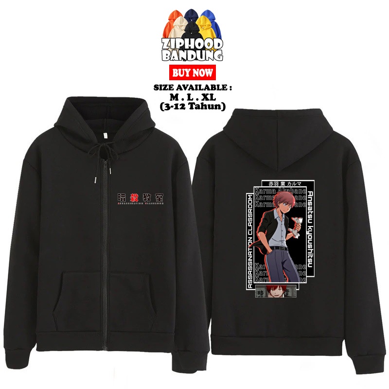 JaZIPHOOD BANDUNG - Jaket Zipper Hoodie Anak ASSASSINATION CLASSROOM Characters Karma Akabane 91 Jak