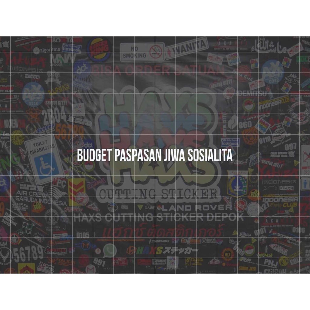 Cutting Sticker Budget Paspasan Jiwa Sosialita Untuk Handle Tuas Rem