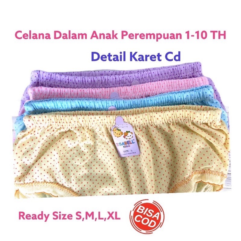 1 Lusin CD Celana Dalam Anak Bayi Perempuan Cewek Katun Adem Celana Dalam Boxer Anak Perempuan 1 2 3 4 5 Tahun Isabel Polkadot