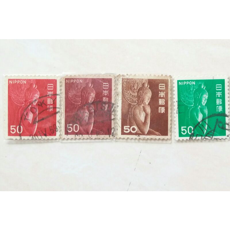 

Perangko Jepang Tahun 1952 - 1968 Seri Patung Budha Set 4pcs Used