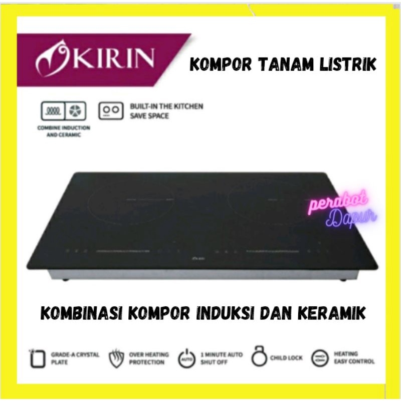 Kompor Tanam Induksi Kirin KIC-2502H 2 Tungku
