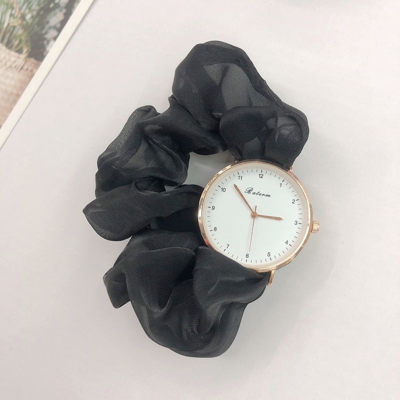 Jam Tangan Pita Ribbon Scrunchie scrunchi Watch Cewek Anak Perempuan Elegan Hadiah Gift Pacar Korea Digital Wanita Korea Model Gelang