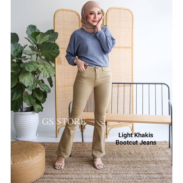 Celana Jeans Wanita Highwaist Cutbray Flare-Jeans Streetch Premium Quality-Real Pict