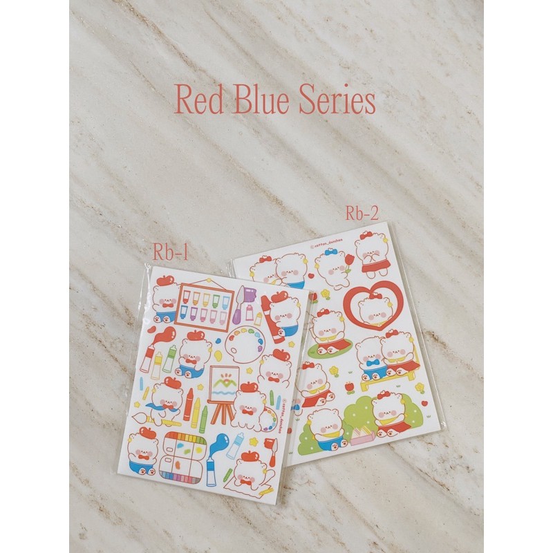 

Korean Stickers- Red Blue Series
