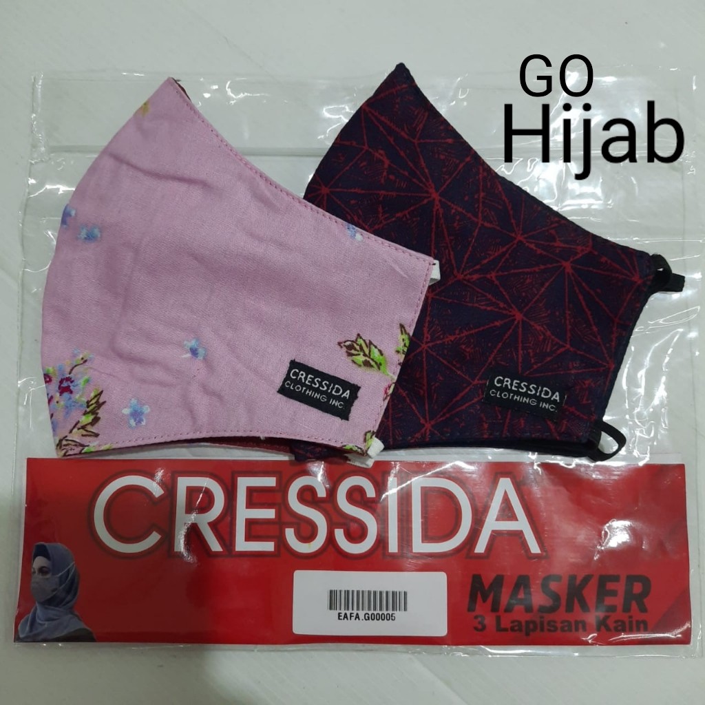 gof CRESSIDA MASKER Hijab isi 2 Masker Dewasa Katun - EAFA.G00005