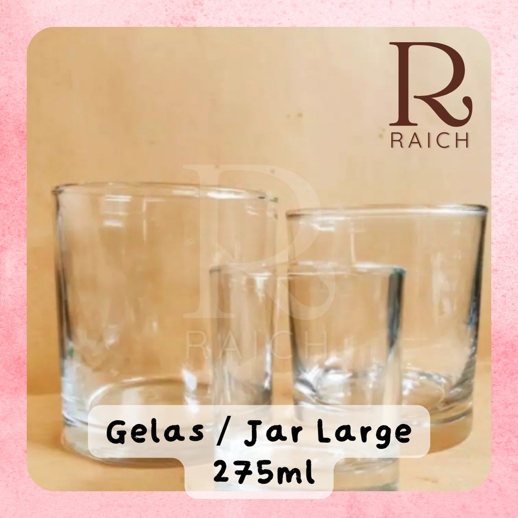 Wadah Gelas Lilin Kecil / Candle Clear Jar Large 82mm 275ml