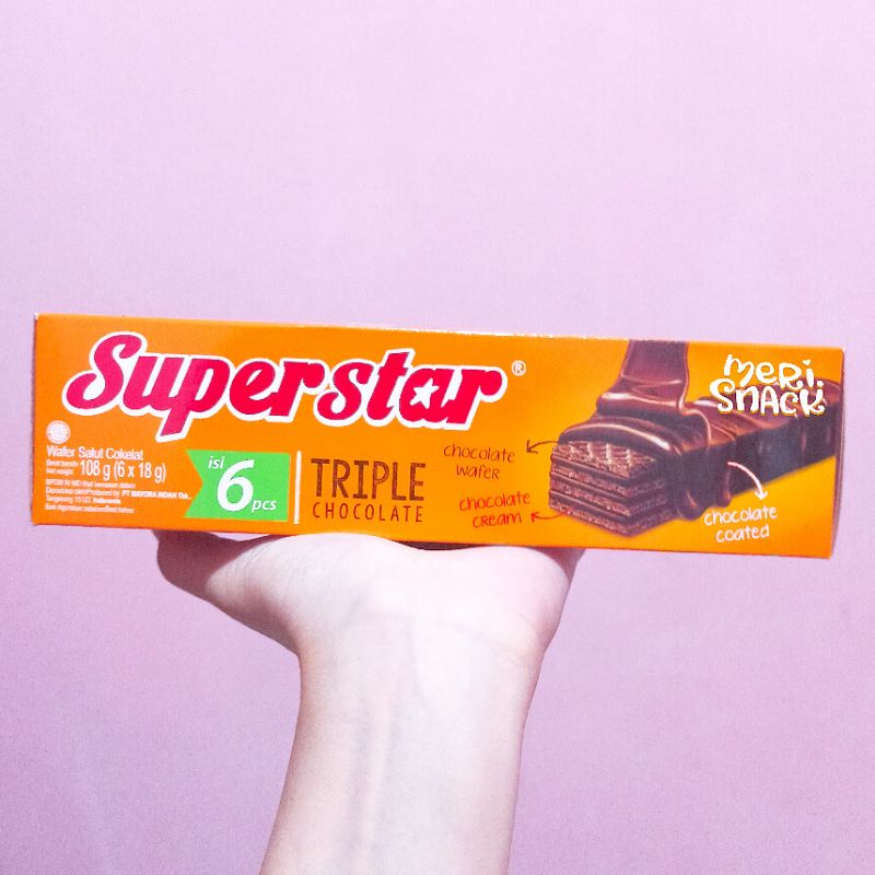 

Superstar Isi 6 @ 18gr / Wafer Balut Coklat