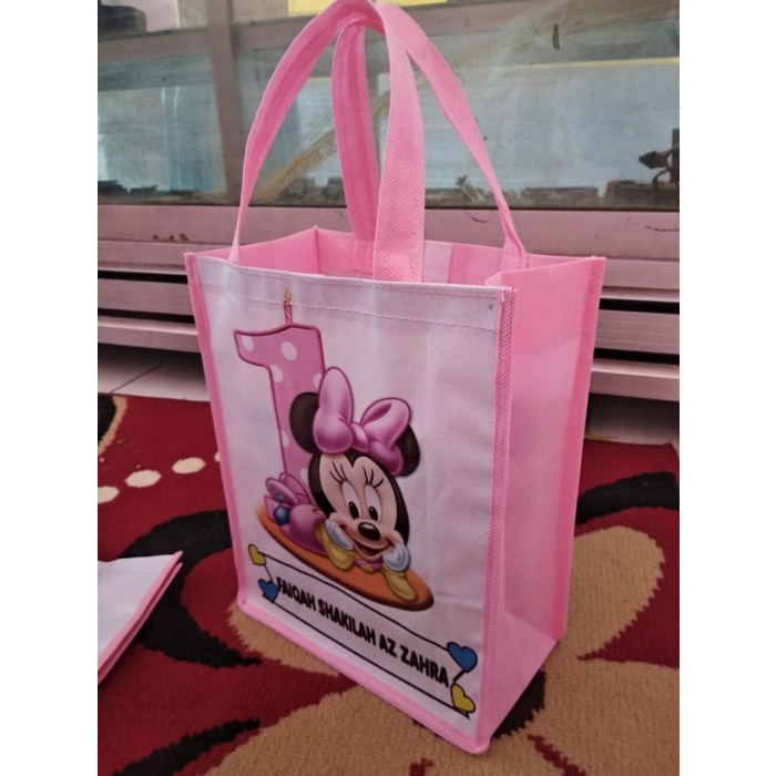 

PROMO Goodie Bag Custom Tas Souvenir Ulang Tahun Ultah Minie mouse Ukuran B