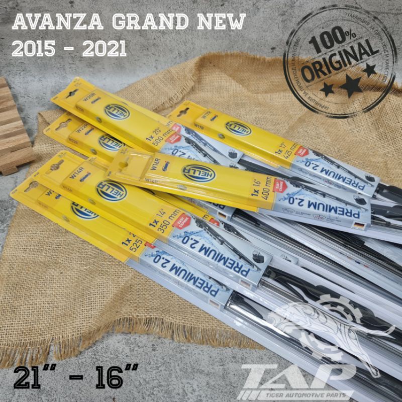 WIPER BLADE MOBIL AVANZA / XENIA GRAND NEW HELLA PREMIUM 21&quot; - 16&quot; ORIGINAL