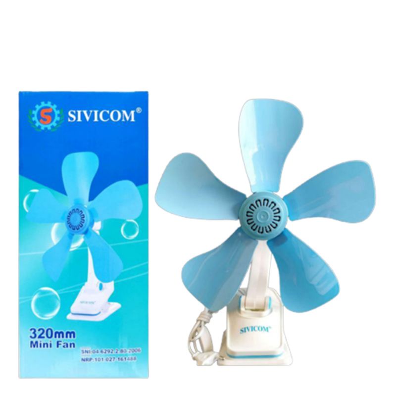 Mini Fan / Heli Fan / Kipas Angin Jepit Sivicon 23W 5 Baling SNI