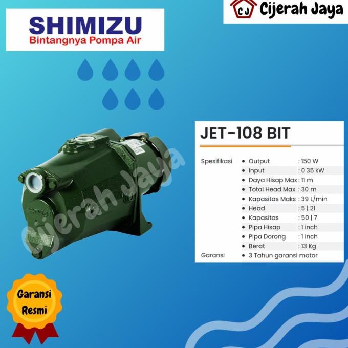 Pompa Air Semi Jet Pump Shimizu JET-108 BIT HEMAT