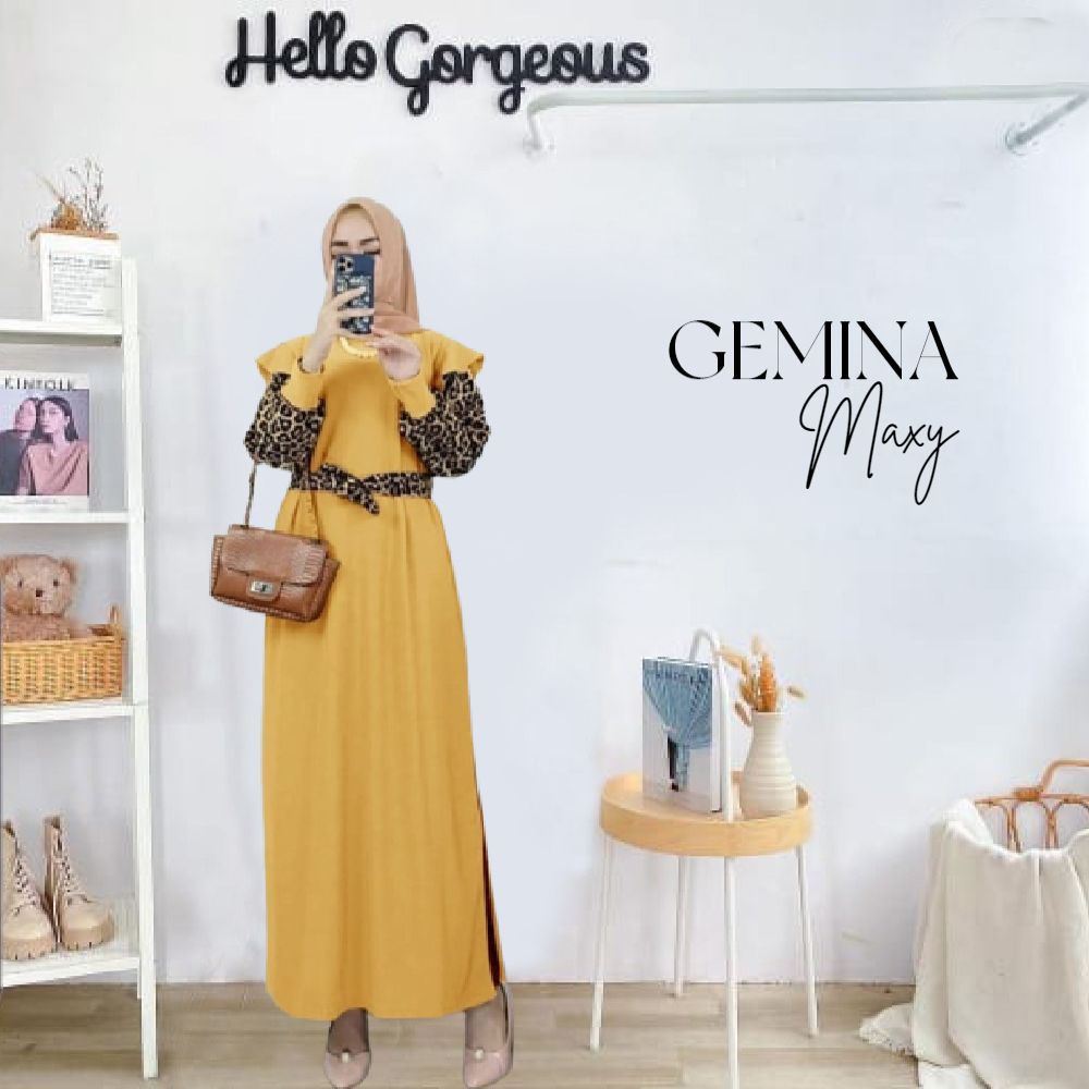 PAKAIAN WANITA LONG TUNIK MAXI GEMINA MUSLIM DMR