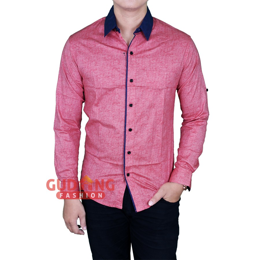 Mens Fashion Long Sleeve Slim Fit Breathable Casual Shirts With Pointed Collar LNG 1642