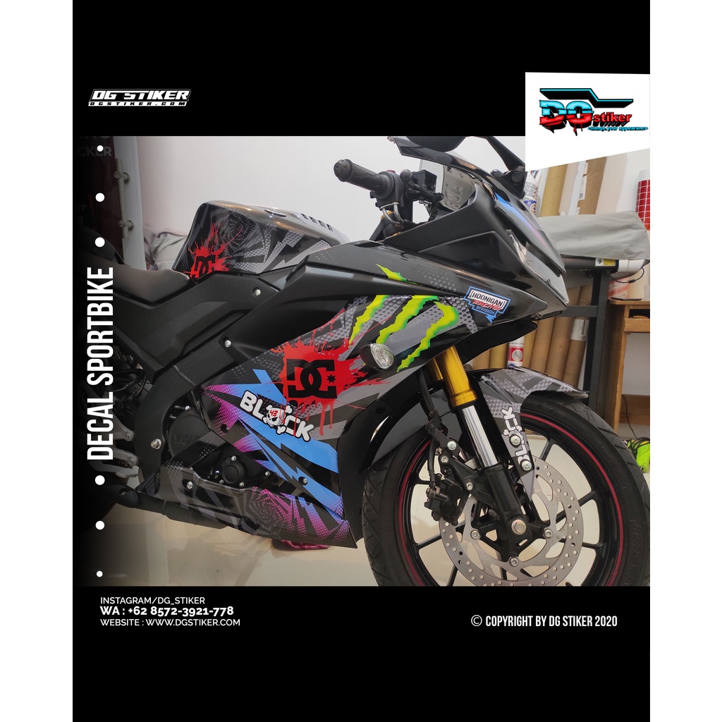 Decal r15 V3 Kenblock Warna Hitam