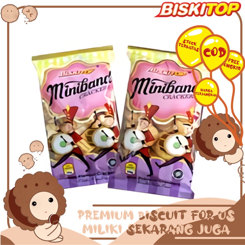 BISKITOP - Mini Band 35gr Biskuit Kue Kering Anak Dewasa Enak Renyah Biscuit Rasa Manis