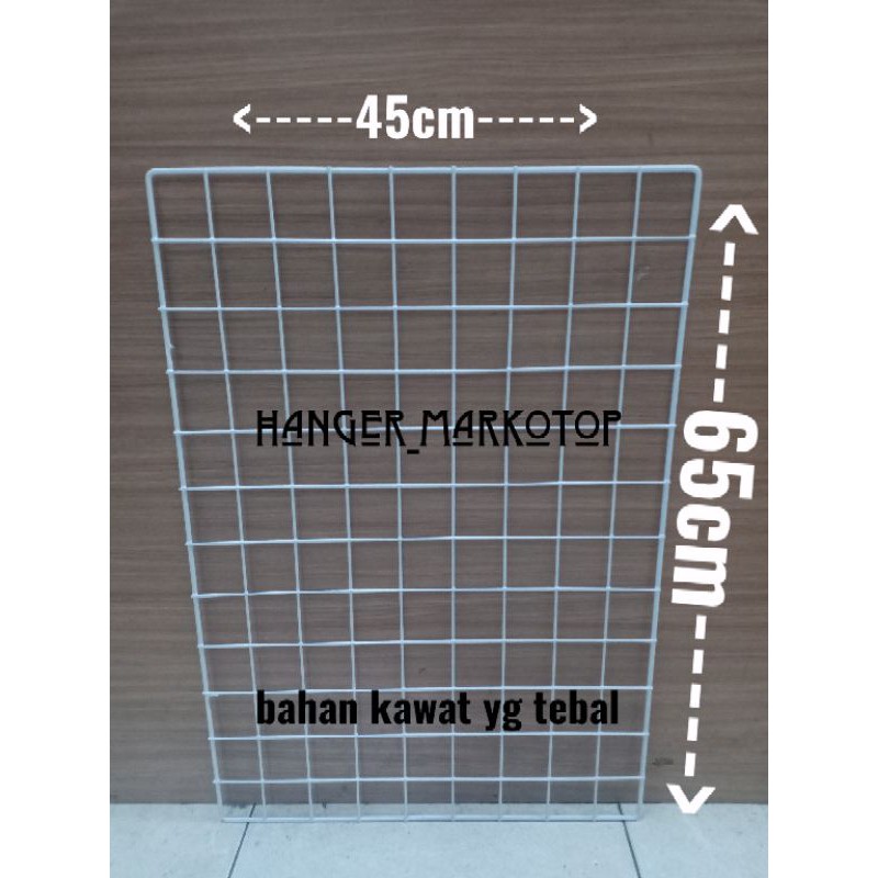 ram jaring kawat 45x65 coating putih