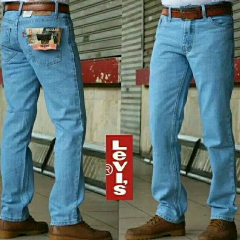 Bisa COD Celana panjang pria Levis  Bahan jeans model standard celana panjang Toko Bacaruik