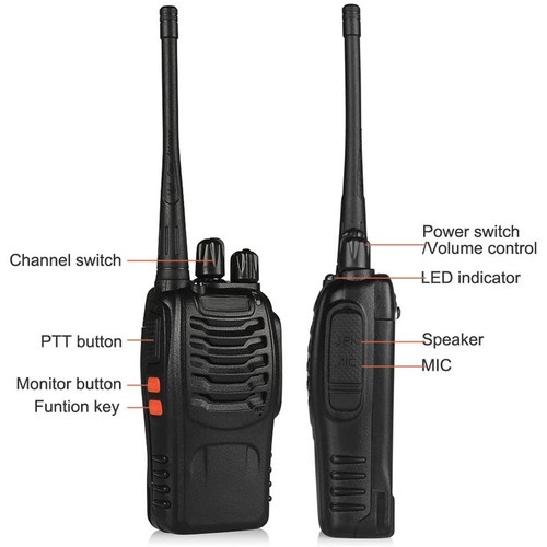 HT Walkie Talkie handy Talky RADIO MERODITH 888S UHF TwoWay contains 2 units