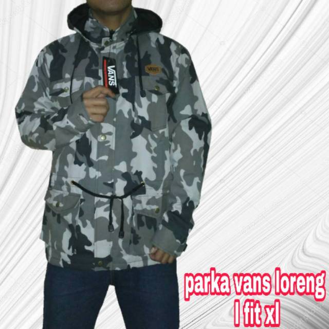 Jaket parka vans loreng