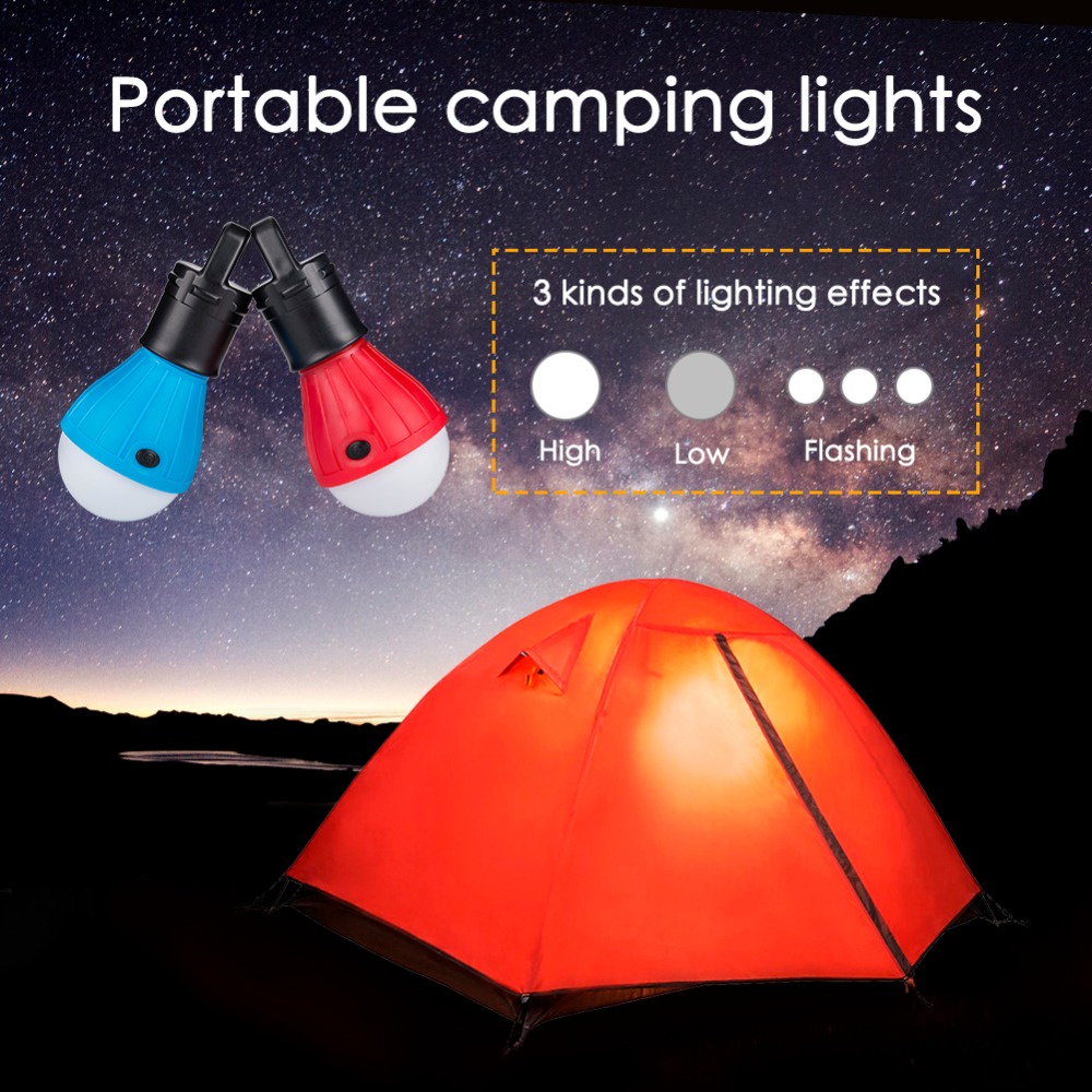 [ 1PCS Portable Outdoor Hanging 3LED Camping Light for Home Garden Patio Yard Garage Deck ]