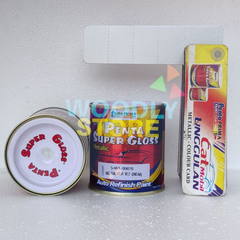 PENTA SUPER GLOSS SILVER 1E7 NEW CAT SILVER TOYOTA AVANZA XENIA BODY MOBIL MOTOR DUCO 200ml