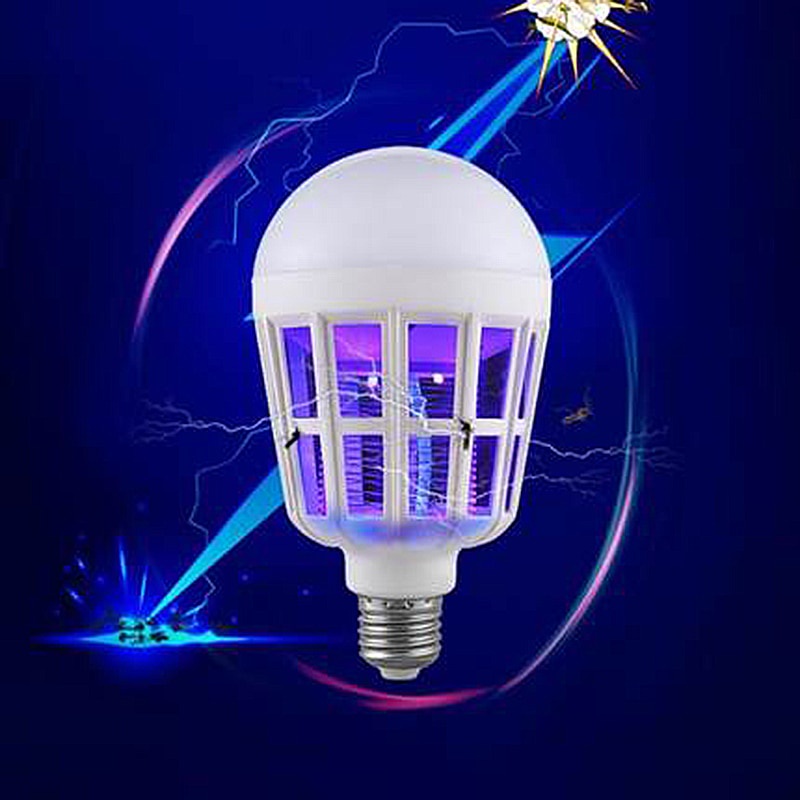 perangkap nyamuk lampu anti serangga lampu jebakan nyamuk Lampu LED Anti Nyamuk Mosquito Bug Zapper Light Bulb 15W E27 - YC1350 bohlam 220V LED Mosquito Killer Bulb E27 LED Bulb Home Lighting Bug Zapper Trap Lamp Insect Anti Mosquito Repeller Light