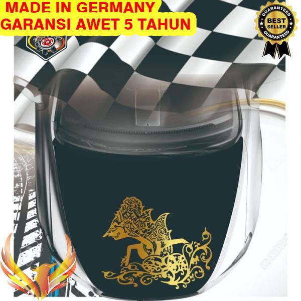 TERMURAH Stiker Sticker Kap Mobil Wayang Kresna Cutting Stiker Warna Gold Phoenix Star