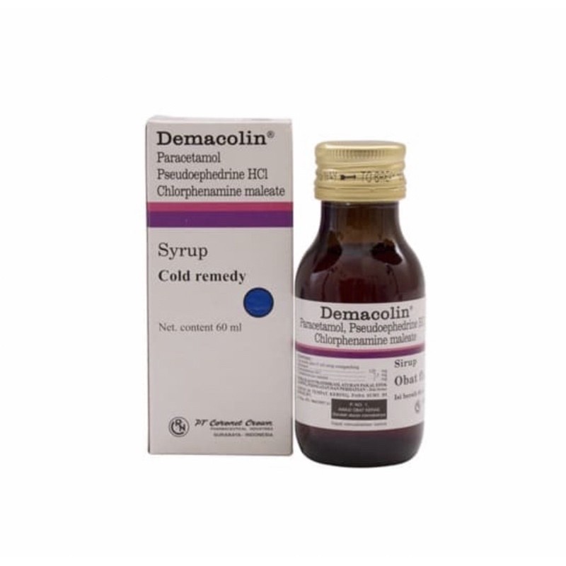 Demacolin sirup 60 ml ( meredakan demam, pusing & pilek anak )