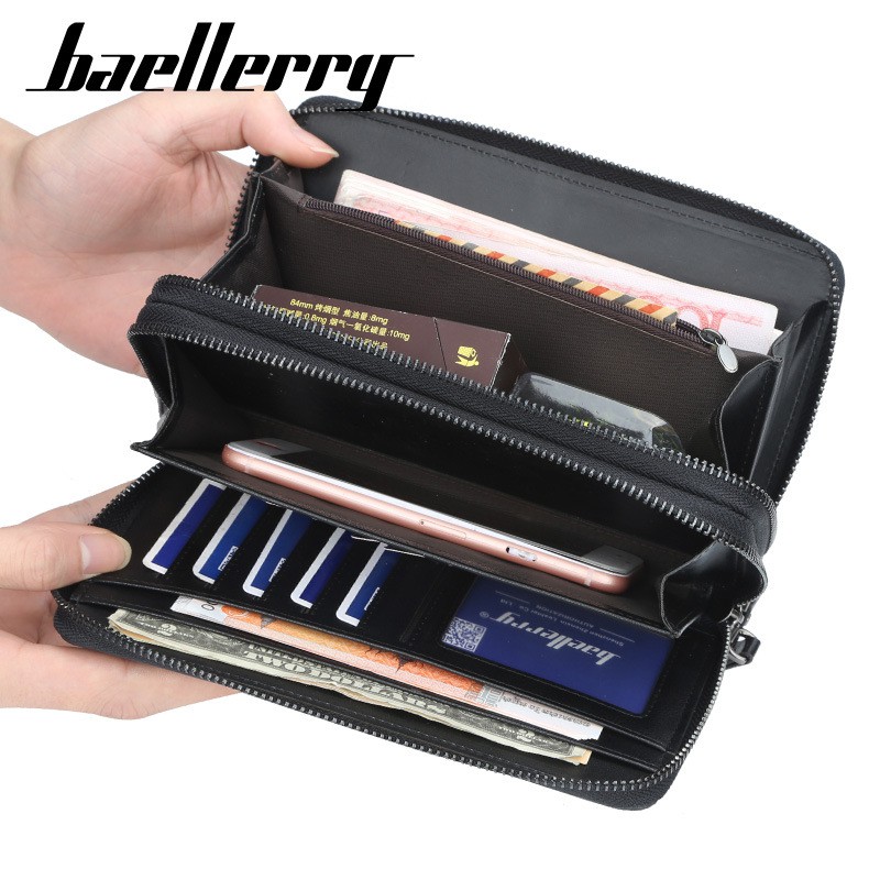 DOMPET WANITA BAELLERRY ORIGINAL HITAM KULIT PREMIUM IMPORT KOREA MURAH PANJANG TALI DAVIA WA140B5