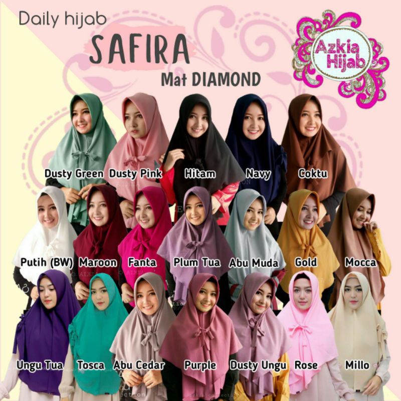 Segi empat instan safira azkia hijab ori