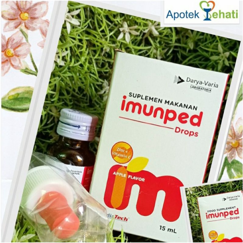 Imunped Drops 15 mL Rasa Apel Suplemen Vitamin C & Zinc Untuk Bayi