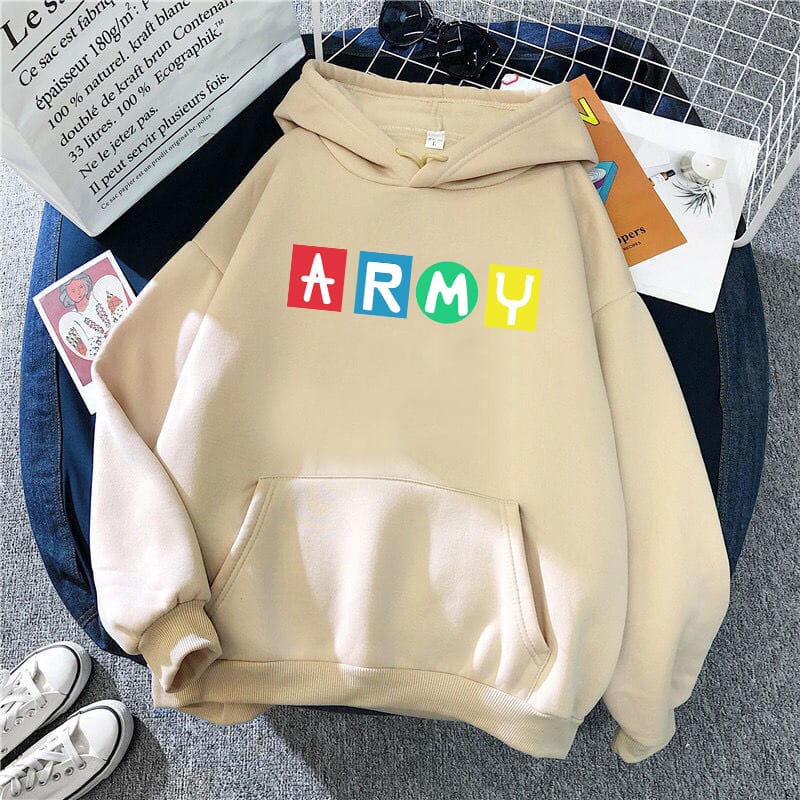 BTS ARMY BLOCK Sweater Hoodie II Jumper hoodie BTS ARMY BLOCK Sz M-XL ( Pria &amp; Wanita )