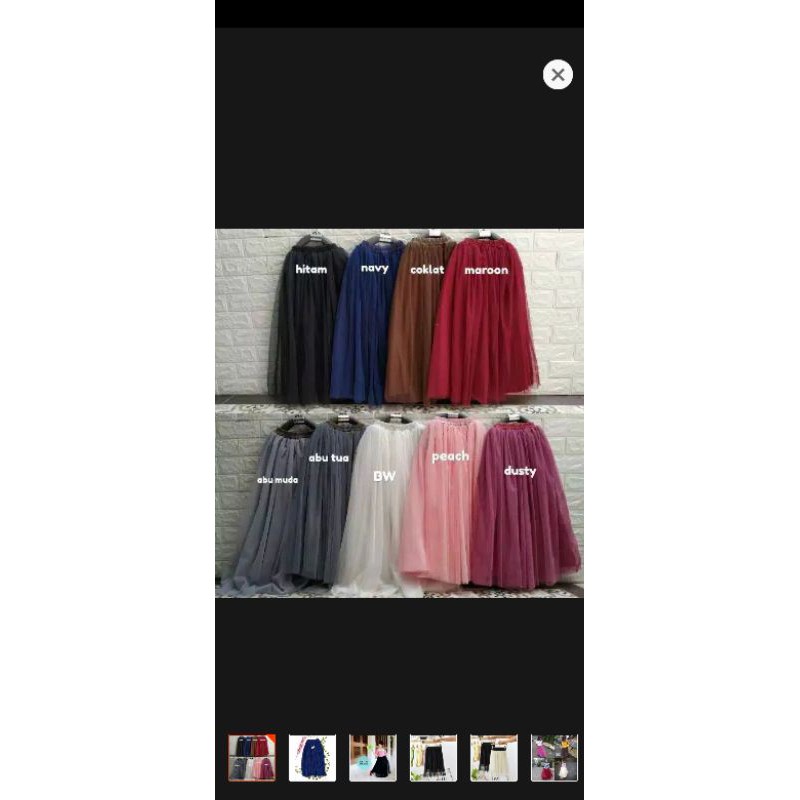 Rok tutu anak 8-10 thn /  rok tile polos