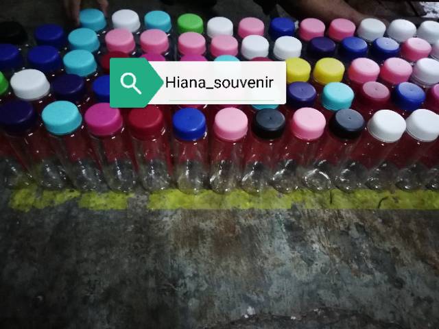 Tumbler Plastik cetak sablon satu tinta / BOTOL PLASTIK POLOS / BOTOL PLASTIK BULAT POLOS CETAK