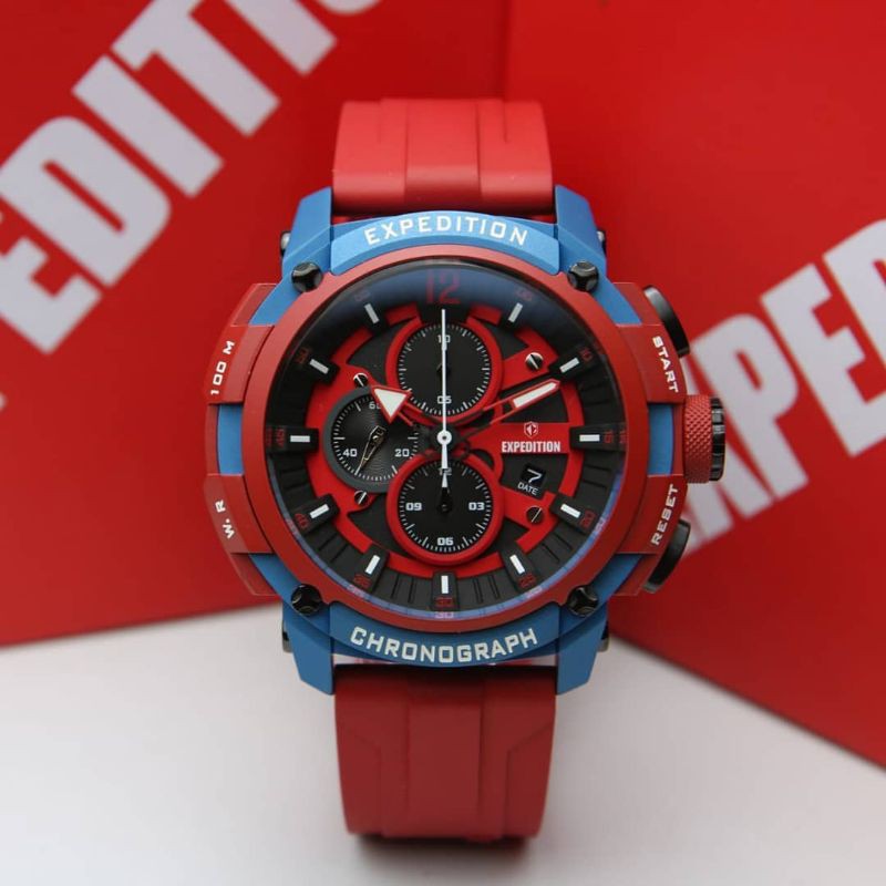 Jam Tangan Expedition E6781M Super Hero Series Red / Blue Original