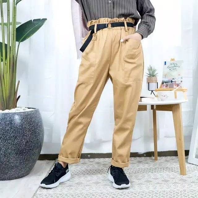 ANYA PANTS - CELANA PANJANG WANITA KANTONG POCKET DEPAN (MOSH PANTS) // BAGGY SAKU DEPAN