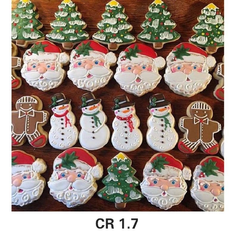 

IHANALICIOUS Butter Cookies Tema Christmas 1 Natal (kukis hias karakter) kue kering icing royal