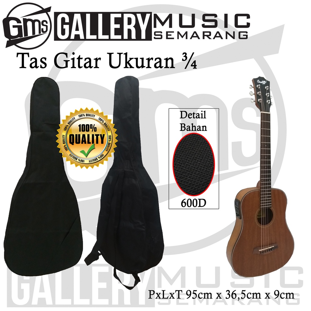 Tas Gitar Mini atau Tas Ukuran Gitar 3/4 / Softcase Gitar Mini ¾  Bahan Kuat (A29)