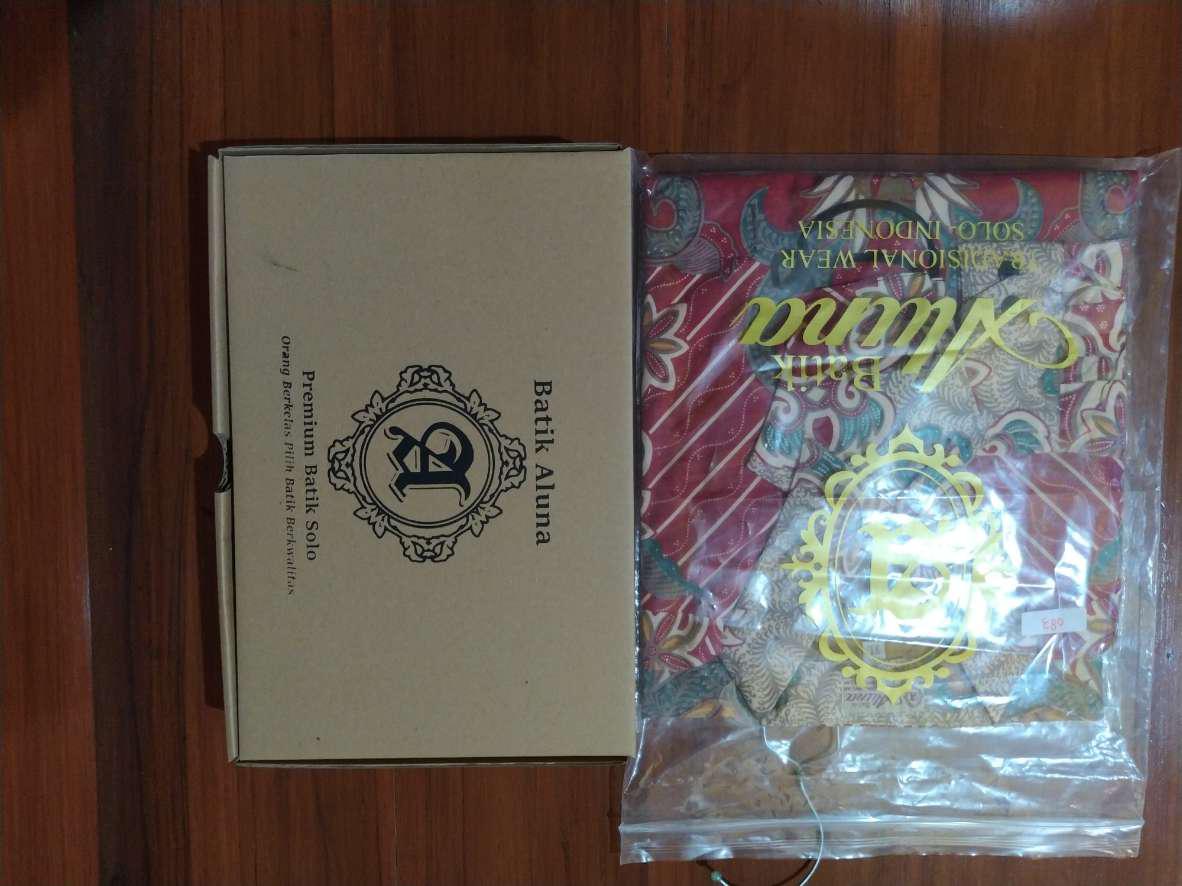 Baju Batik Pria Lengan Panjang/kemeja Batik Solo Premium Slimfit Modern  Aluna Asd-069