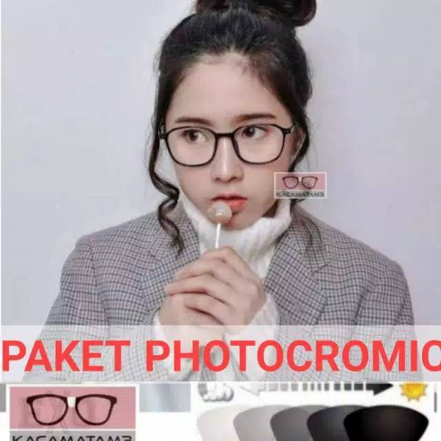 kacamata lensa photocromic antiradiasi boleh pilih yang blueray bisa normal minus plus cilinder tergantung permintaan sampai minus 5 cyl 2 tulis aja pesanan kakak di catatan saat order free box lap cairan pembersih kode 2127 size 50-19-145