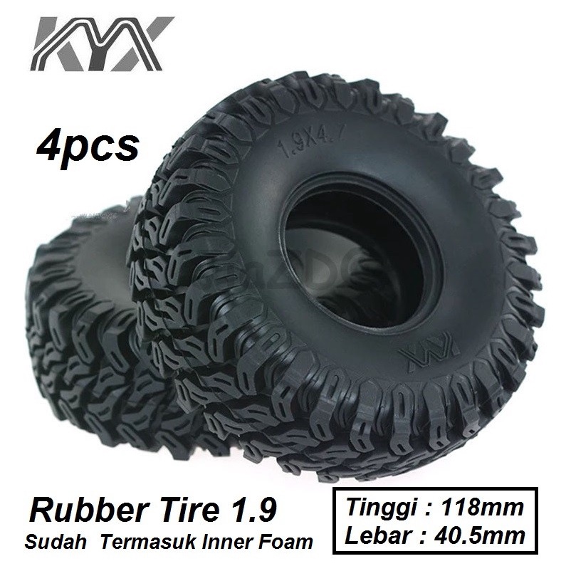 KYX H16009 1.9 Size All Terrain Off-Road Tires Type IX O.D 118mm 4pcs