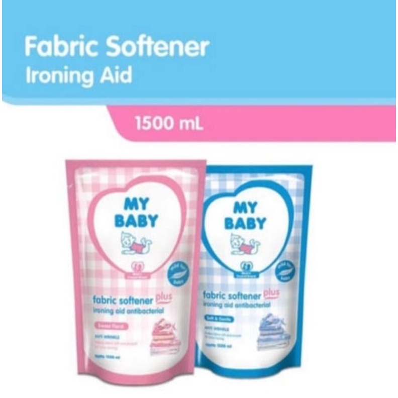 My Baby Fabric Softener Plus Ironing Aid 1500ml - MyBaby Pelembut Baju Bayi - Pelembut Pakaian Bayi - Pengharum Pakaian