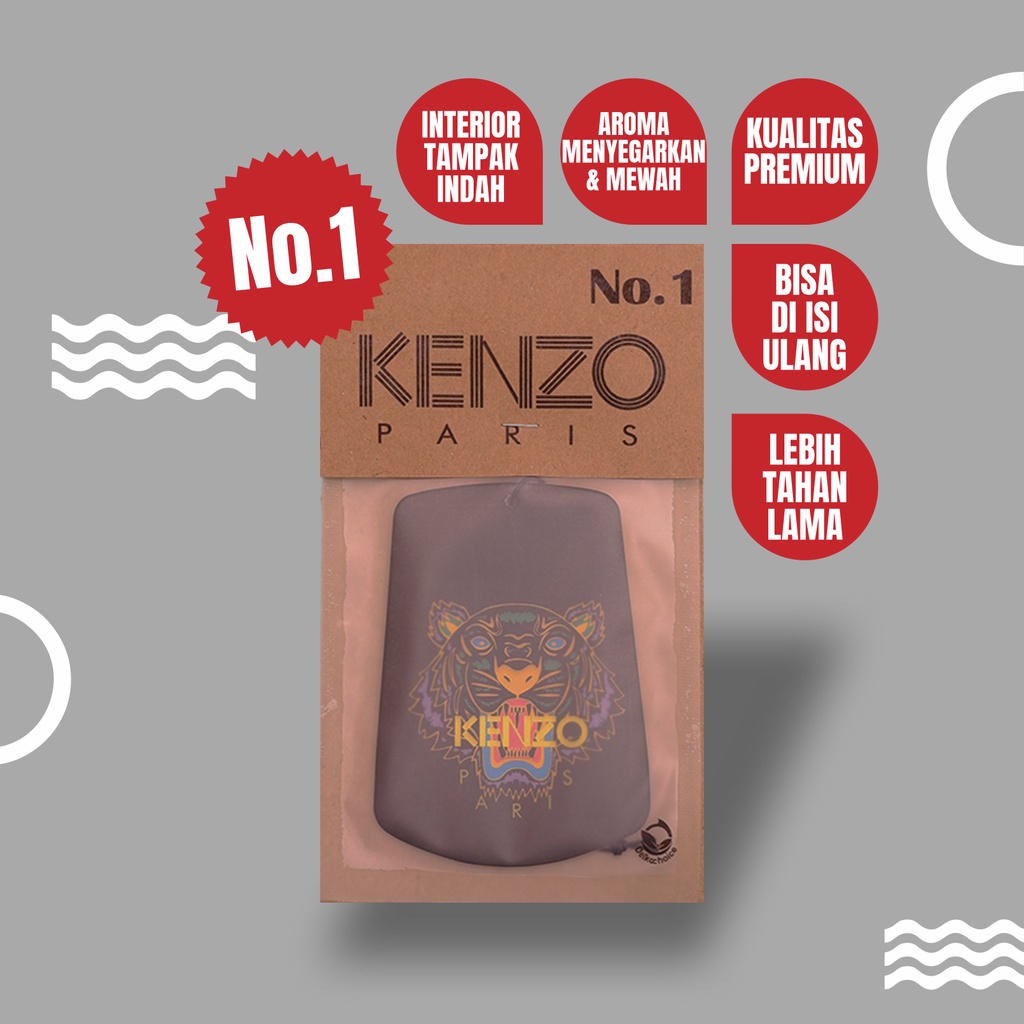 Parfum Pewangi Mobil Gantung Mewah Tahan Lama Kertas Refill - Pengharum Ruangan Premium - KENZO AIR FRESHENER